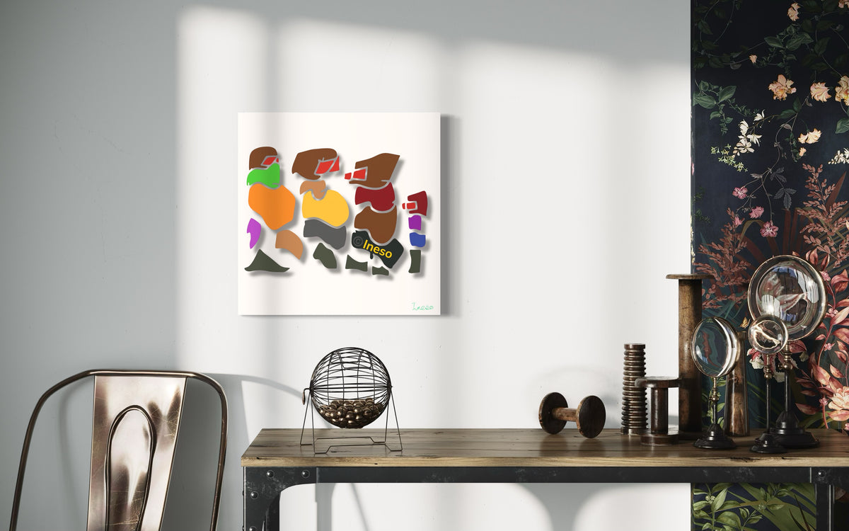 Discussing Little Pasquale, 40 x 40cm, 2023