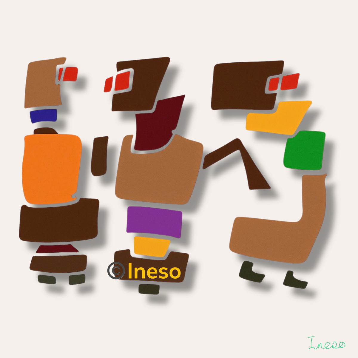 Performers, 40 x 40cm, 2023