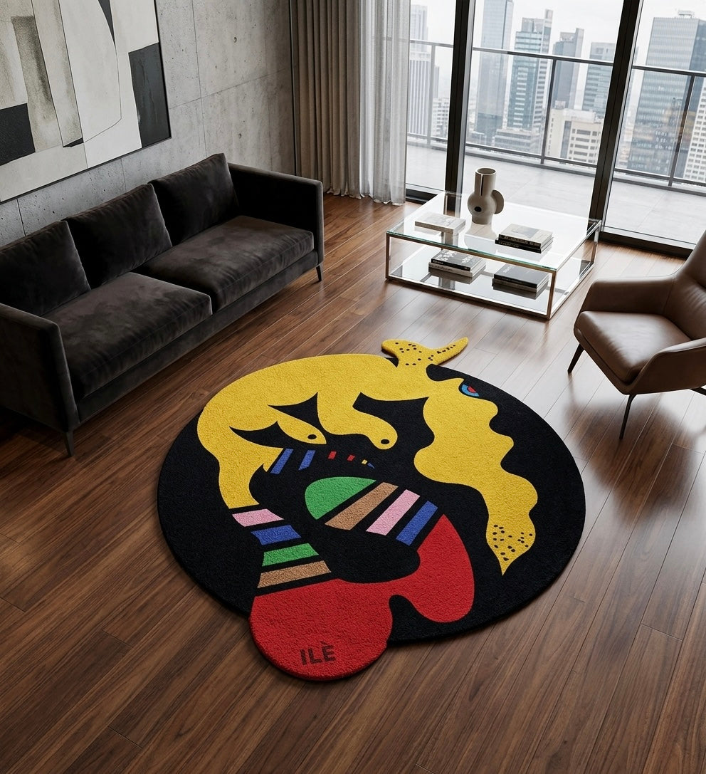 Rug: Eko Creatures, ~ 1.2m Diameter (3 Variants)