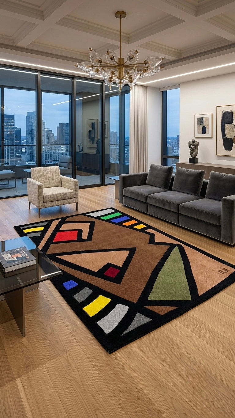 Rug: Peeping Tunde: 150cmx 100cm