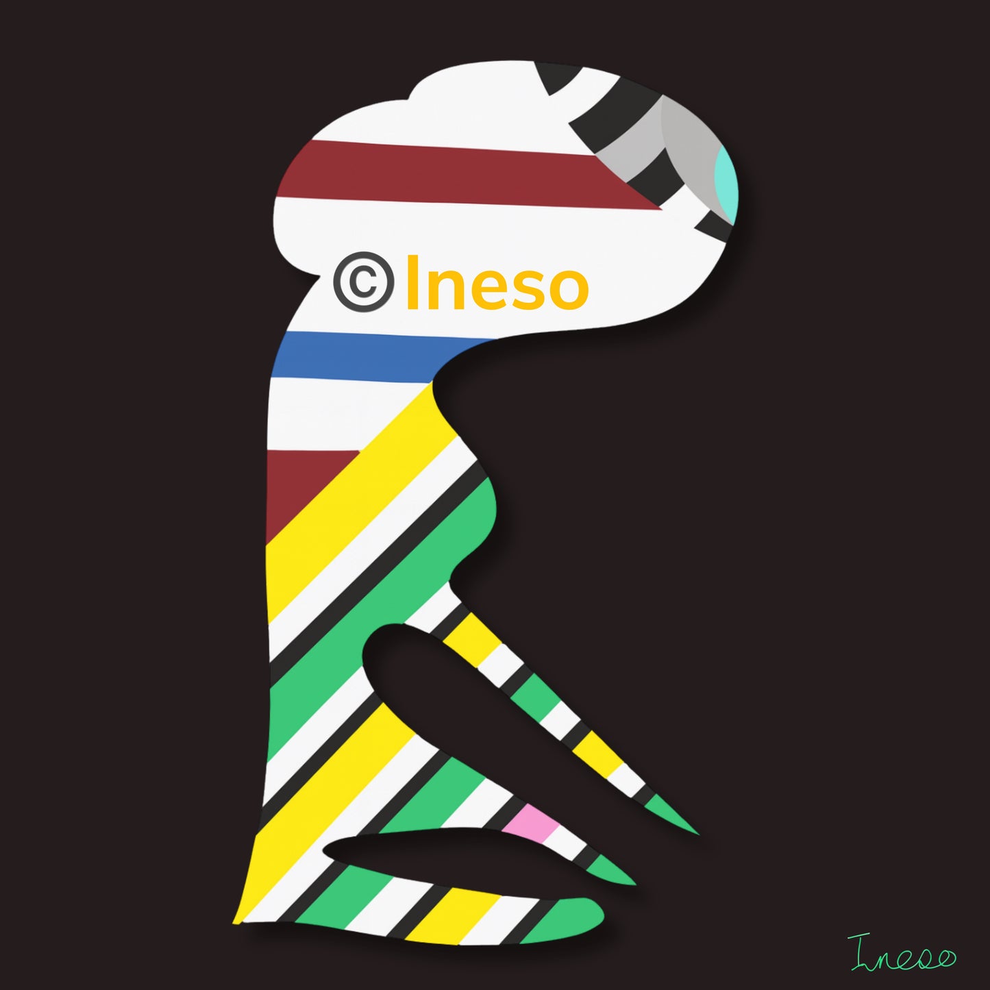 Totemic Gesture, 40 x 40cm, 2024
