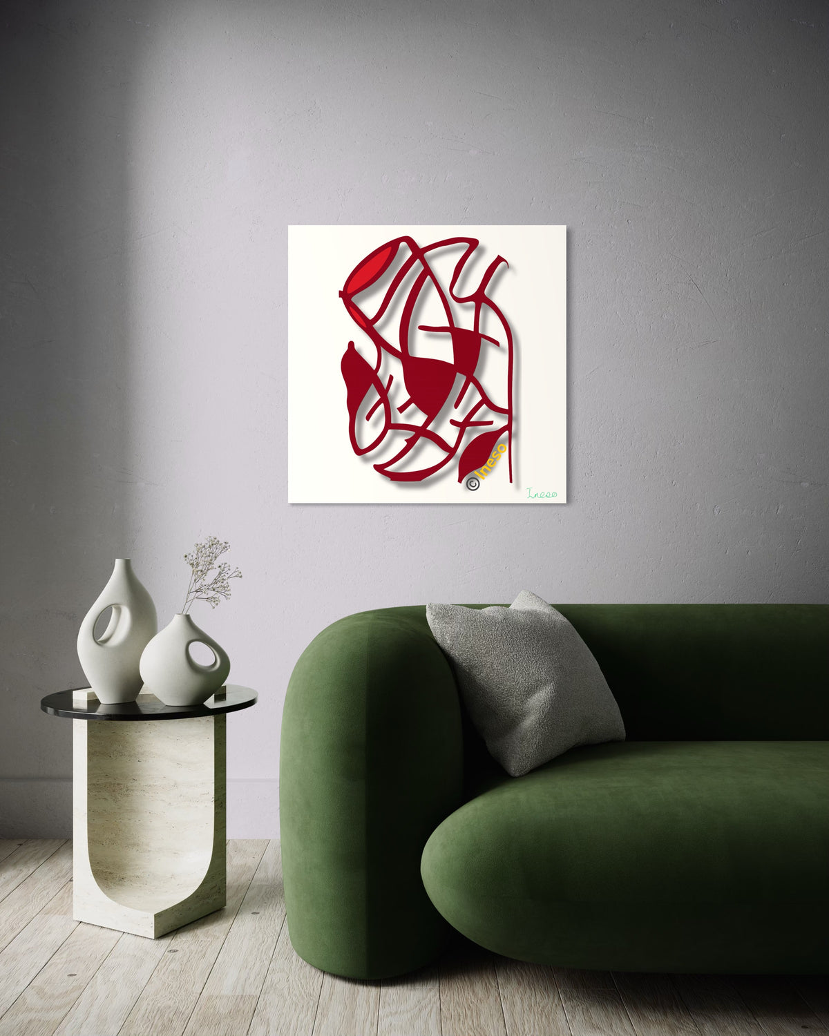 Red Mist, 40 x 40cm, 2021