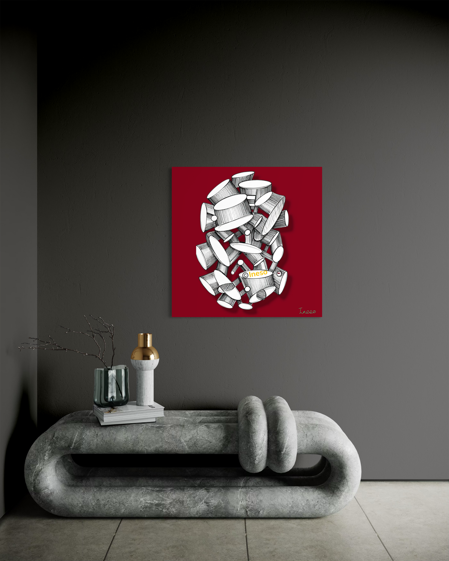 Echo Chamber, 40 x 40cm, 2026 (3 Variants)