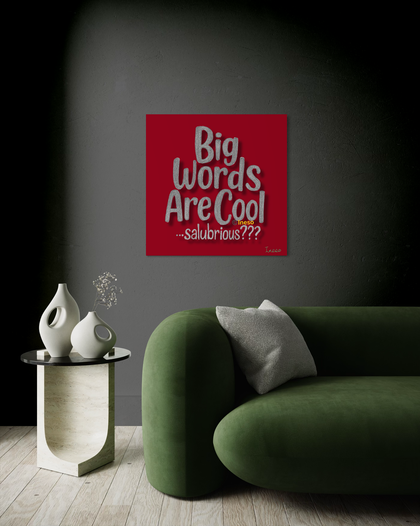 Big Words Are Cool, 40 x 40cm, 2023 (2 Variants)