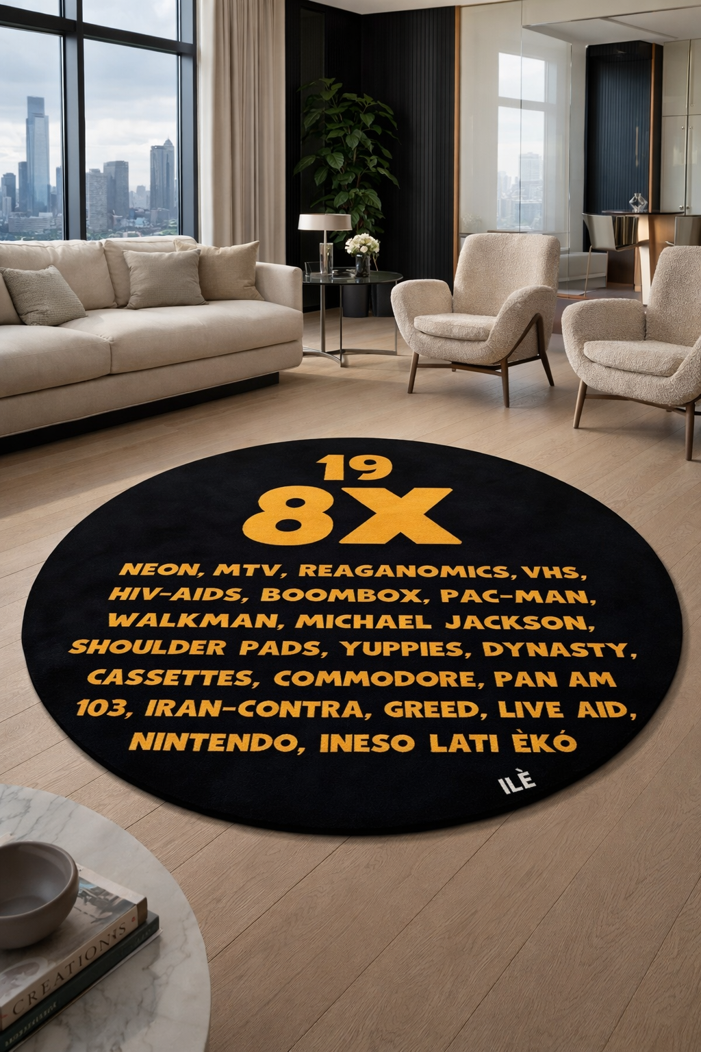 Rug: 198X, 1.2m Diameter (2 Variants)