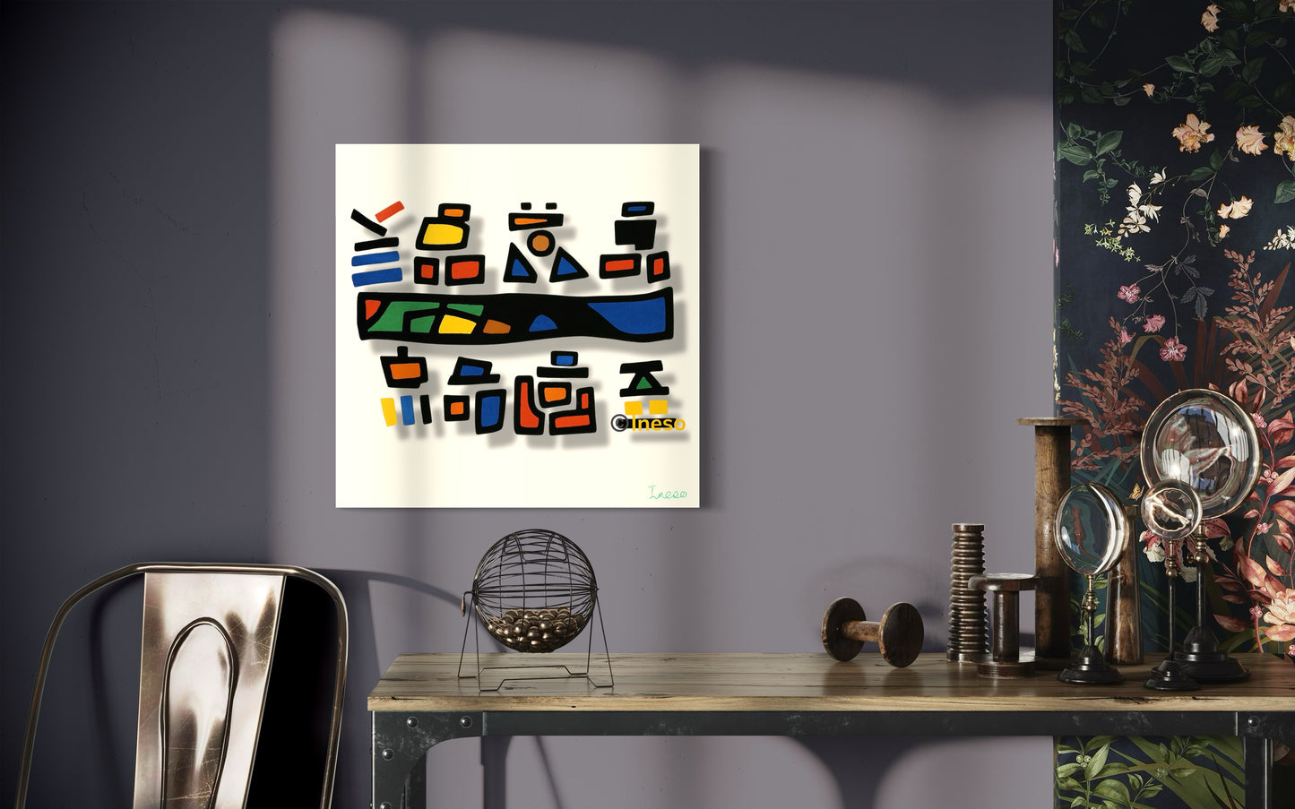 Village Mathematics, 40 x 40cm, 2024