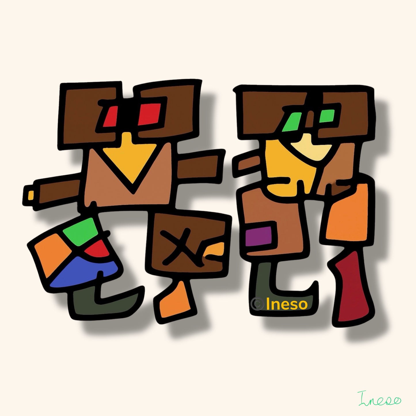 Dance Couples ,40 x 40cm, 2022
