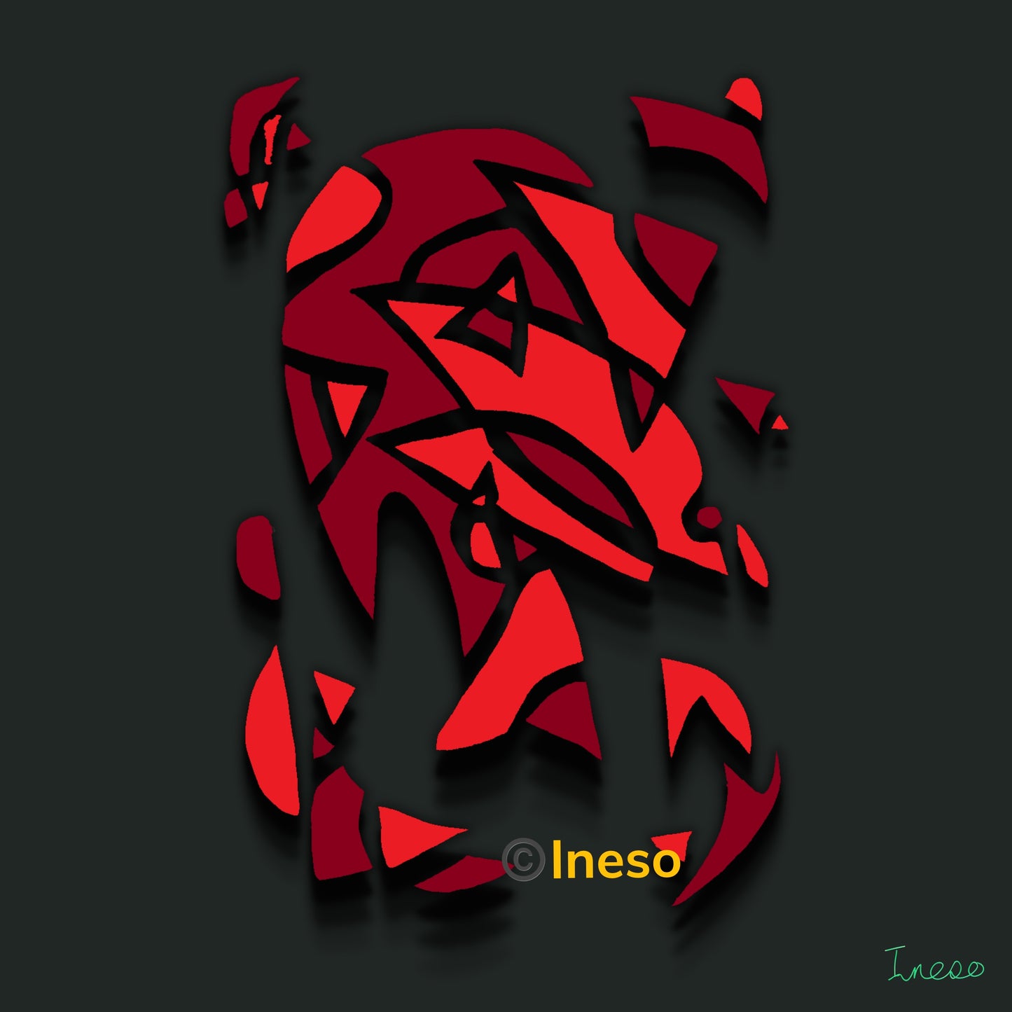 Decoupling ,40 x 40cm 2022 (2 Variants)