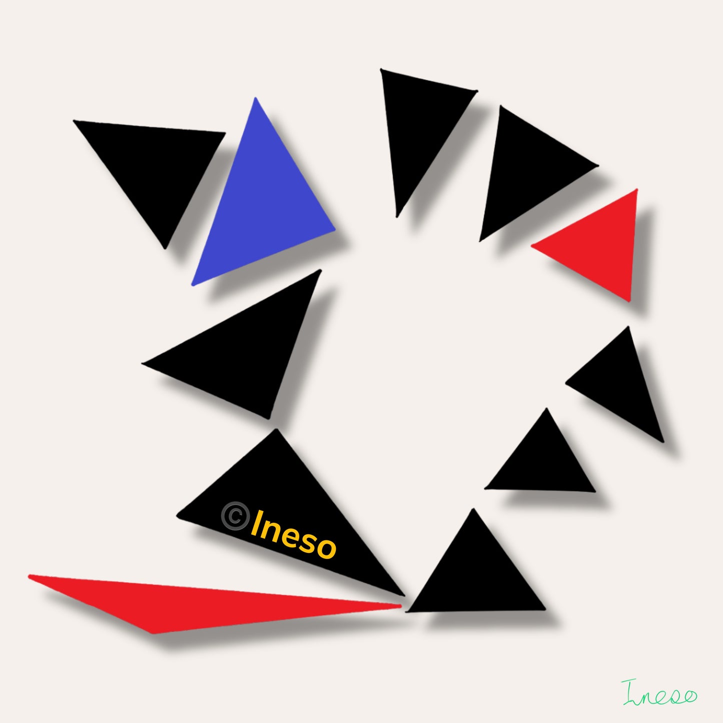 Tribesman, 40 x 40cm, 2023 (2 Variants)