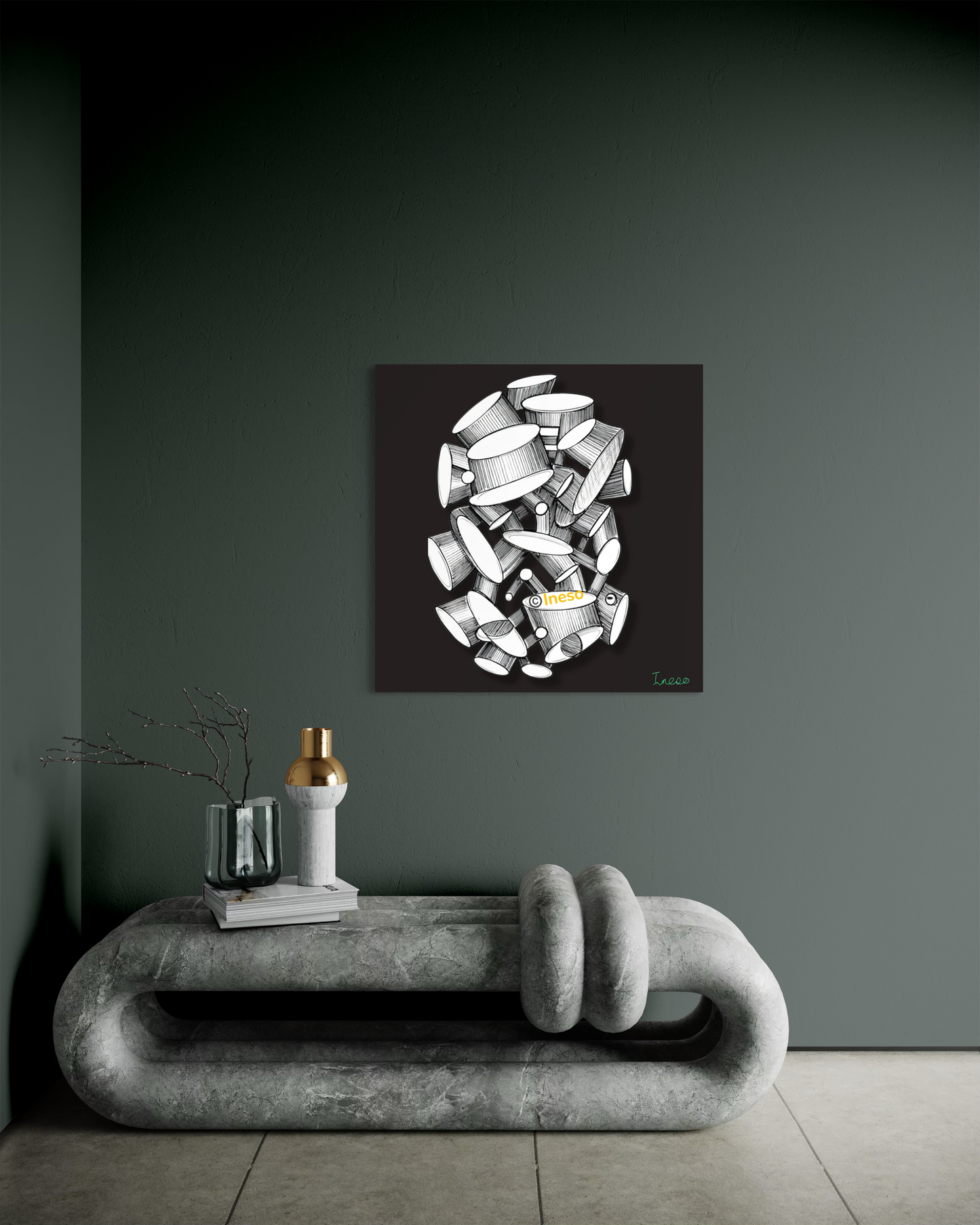 Echo Chamber, 40 x 40cm, 2026 (3 Variants)