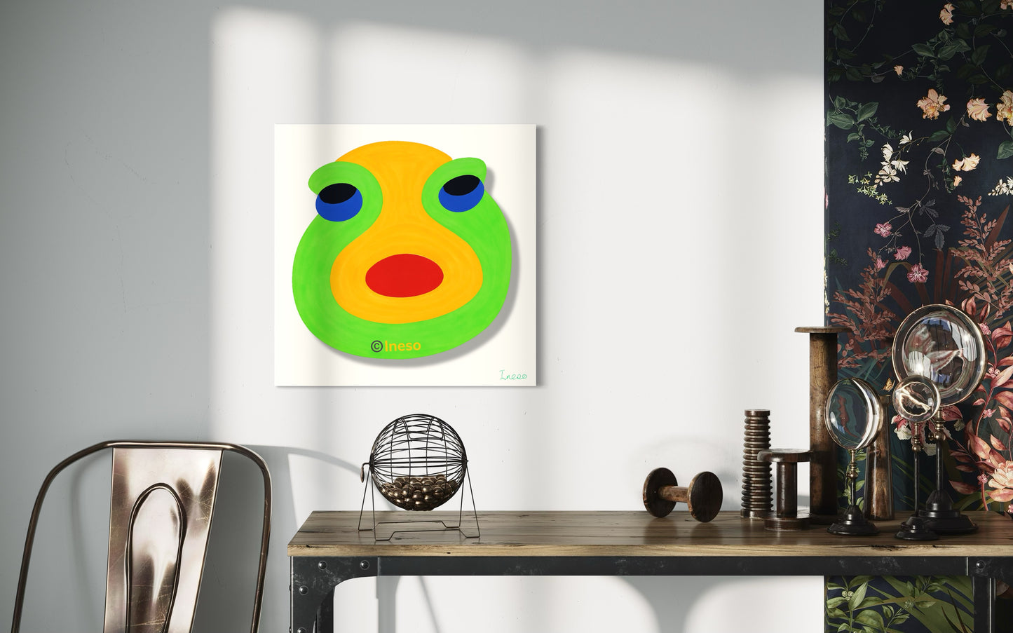 Happy, 40 x 40cm, 2017 (2 Variants)