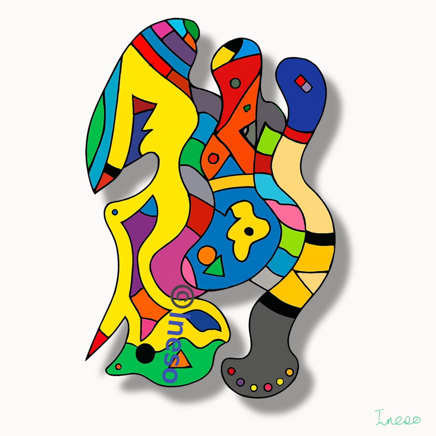 Super-duper Abstract 5, 40 x 40cm, 2022