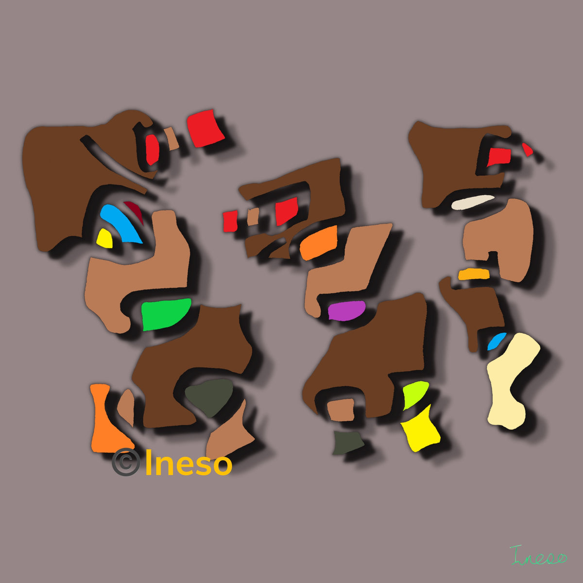 Shade, Babatunde & Oby, 40 x 40cm, 2023