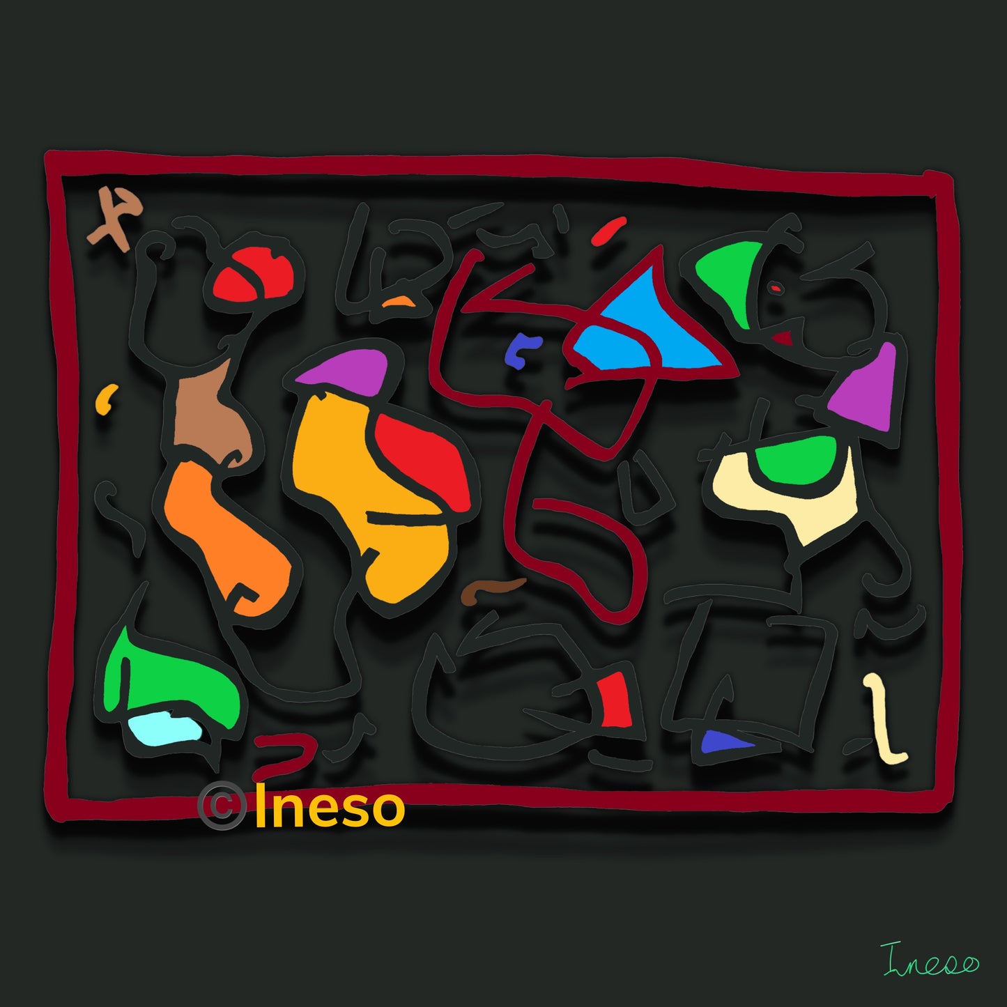 The Fallout, 40 x 40cm, 2023 (2 Variants)
