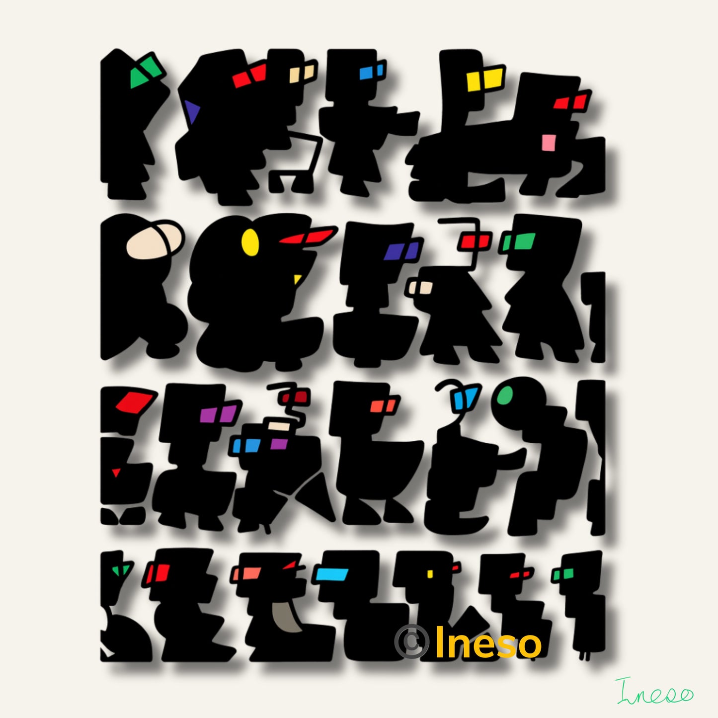Community, 40 x 40cm, 2023 (2 Variants)