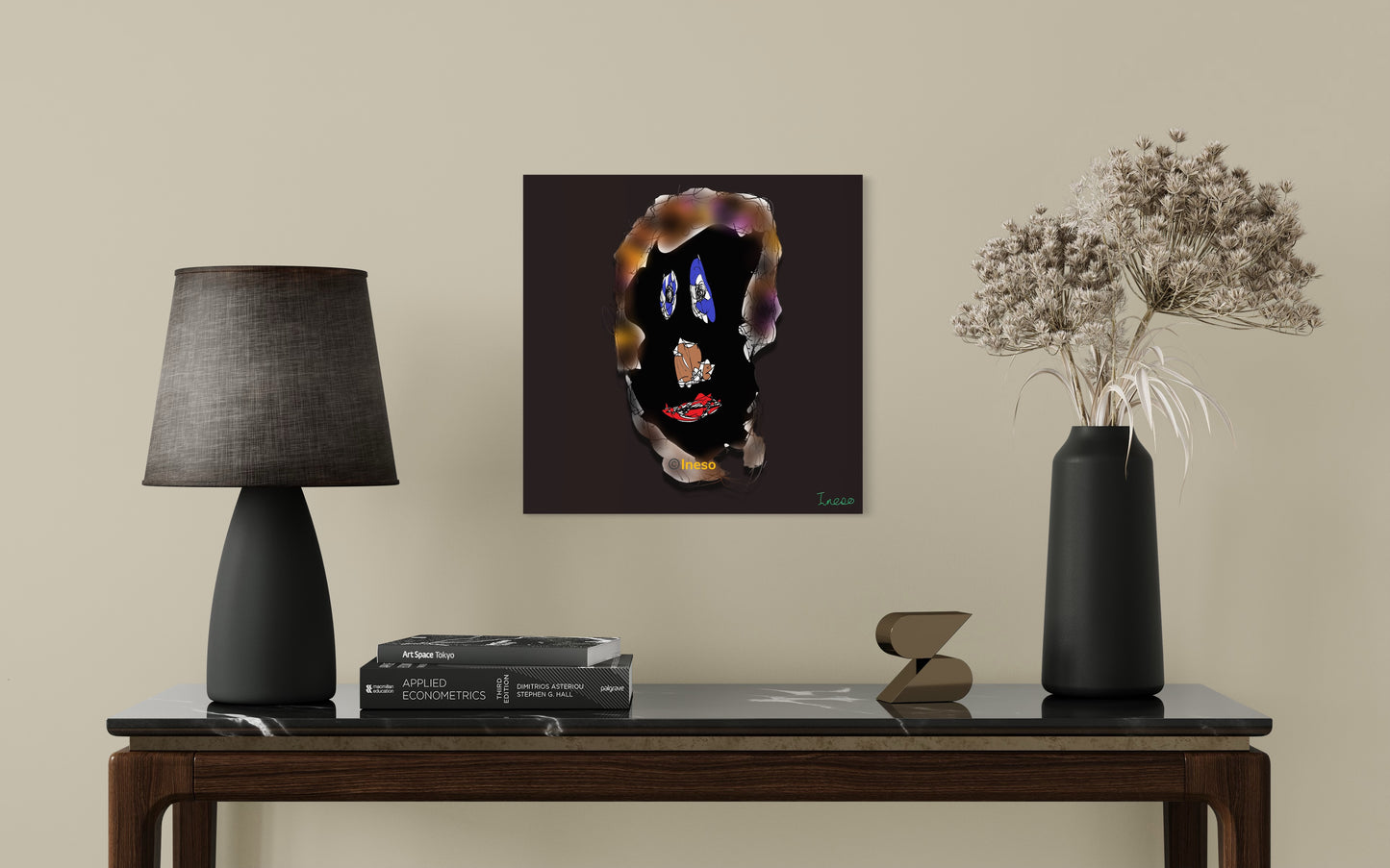 $uffering & $miling, (1) 40 x 40cm, (2) 70 x 60cm 2023 (4 Variants)